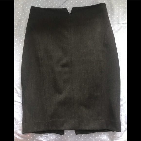 EXPRESS HIGH WAISTED NOTCH FRONT PENCIL SKIRT - Picture 2 of 3